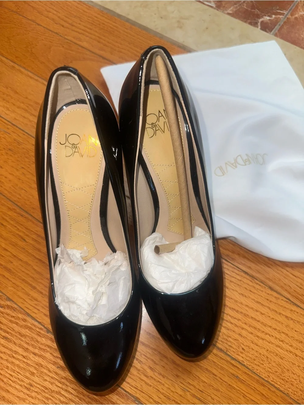 Black Patent High Heel Platform Pumps